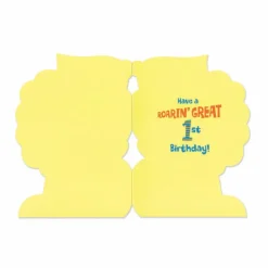 Age 1 Lion Die Cut Birthday Card