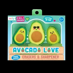 Avocado Love Erasers & Sharpener