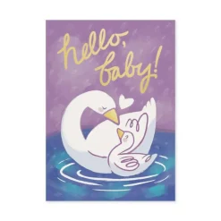 Baby Swan Foil Card
