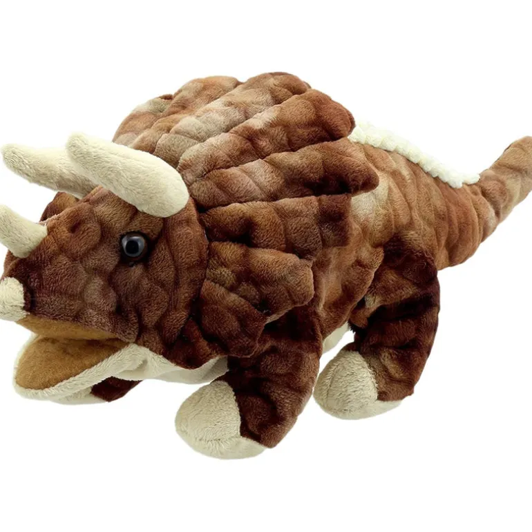 Baby Triceratops Puppet - Brown