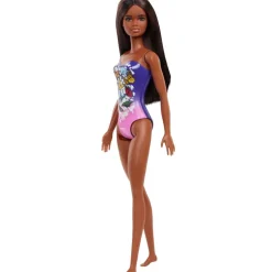 Barbie Beach Doll Dark Hair with Purple Pink Suit
