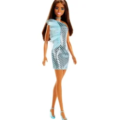 Barbie Doll - Evening Wear - Blue Dress - Brown Hair