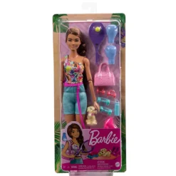 Barbie Doll With Puppy - Workout Outfit, Roller Skate, and Tennis