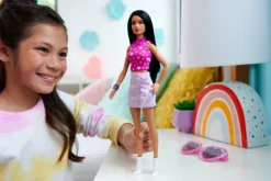 Barbie Fashionista Doll #215 - Black Hair & Iridescent Skirt