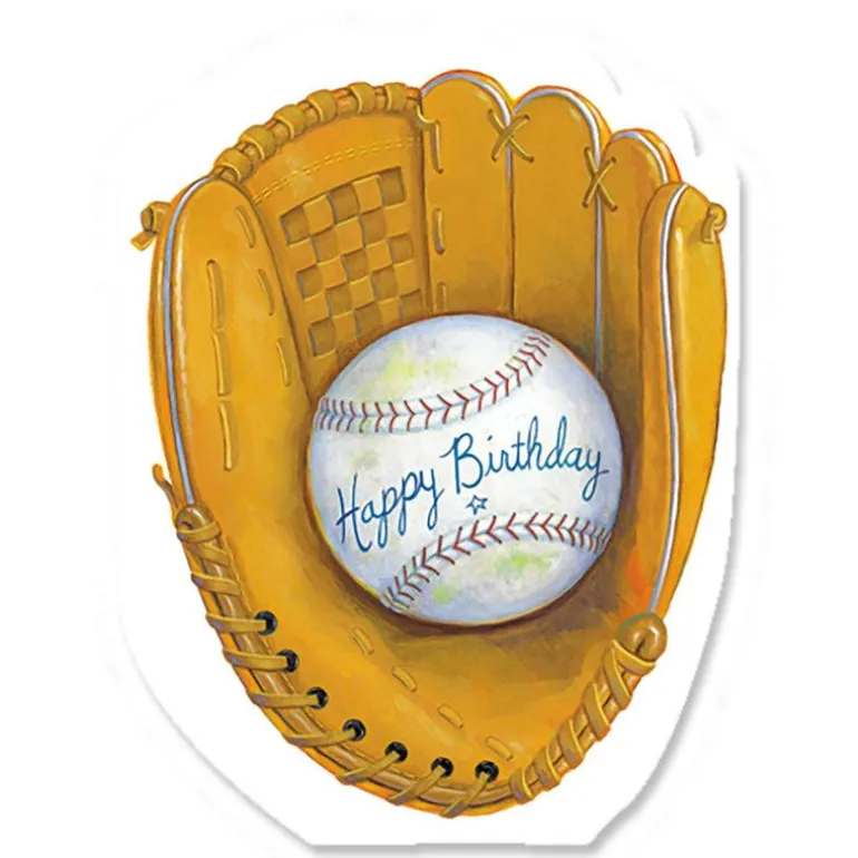 Baseball Glove Die Cut Birthday Cards
