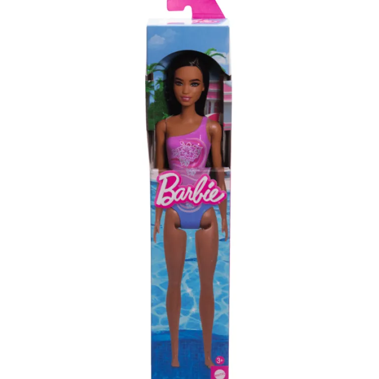 Beach Barbie Doll - Tropical Purple Swimsuit