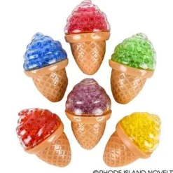 3.5" Bead Squish Ice Cream Cone - Assorted Colors