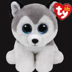 Beanie Baby - Buff Grey and White Husky - 8" Small