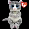 Beanie Bellie - Grey Tabby Cat - 8" Small