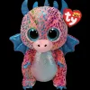 Beanie Boo - Flint Multicolored Dragon - 6" Small