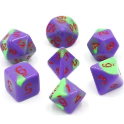 Blended 7 Dice Set with Bag