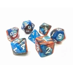 Blended 7 Dice Set with Bag