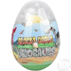 3" Building Block Dinosaur Contained in Mystery Egg