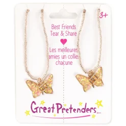 Butterfly BFF Share & Tear Necklace Set (2 pcs)