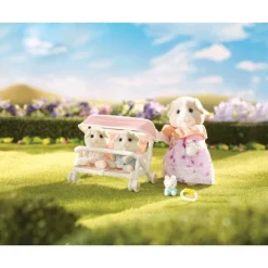 Calico Critters Patty and Paden's Double Stroller Set