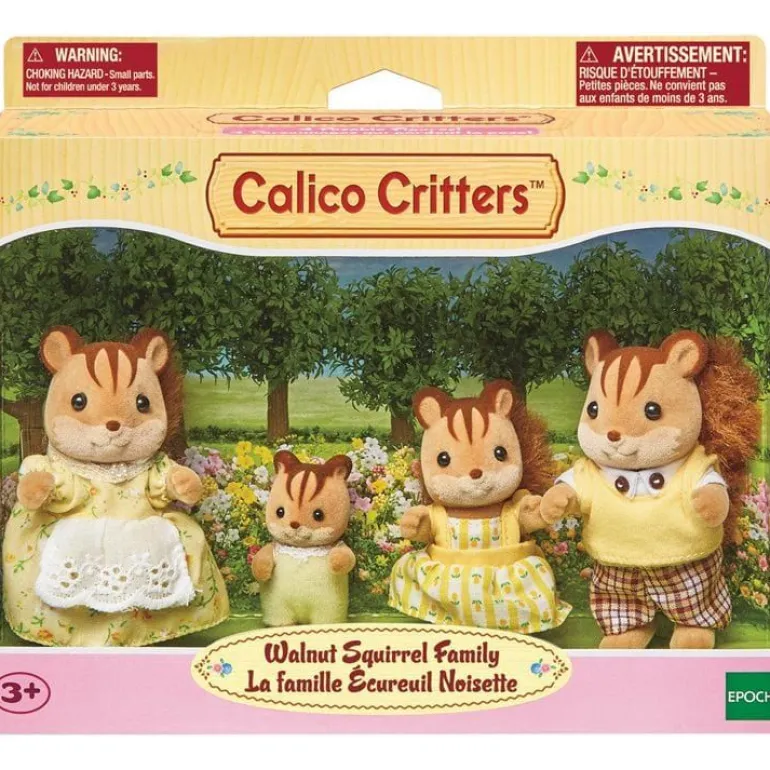 Calico Critters Walnut Squirrel Family
