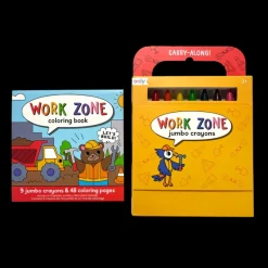 Carry Along Crayon & Coloring Book Kit - Work Zone