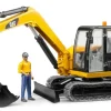 CATERPILLAR Mini Excavator with worker
