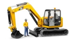 CATERPILLAR Mini Excavator with worker