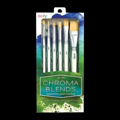 Chroma Blends Watercolor Paint Brushes - Set of 6