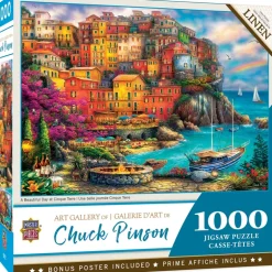 Chuck Pinson Art Gallery - A Beautiful Day at Cinque Terre - 1000 Piece Puzzle