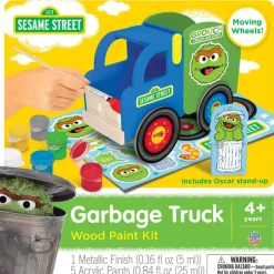 Classic Wood Paint Kit - Sesame Street Garbage Truck