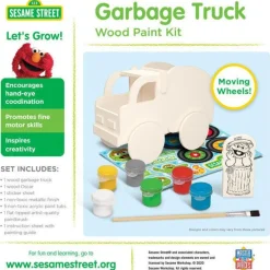 Classic Wood Paint Kit - Sesame Street Garbage Truck
