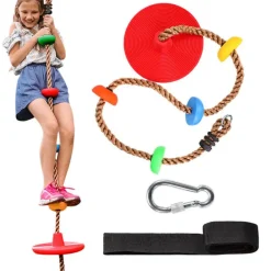 Climbing Rope Tree Swing with Platform Disc Swing Seat, Heavy Duty