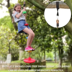 Climbing Rope Tree Swing with Platform Disc Swing Seat, Heavy Duty