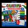 Colortopia Color By Number Paint Marker Kit - Epic Adventures