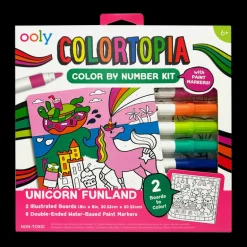 Colortopia Color By Number Paint Marker Kit - Unicorn Friends
