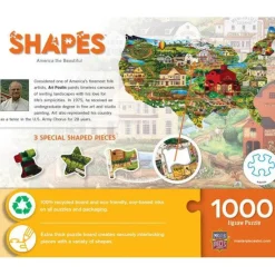 Contours - America the Beautiful - 1000 Piece Shaped Puzzle