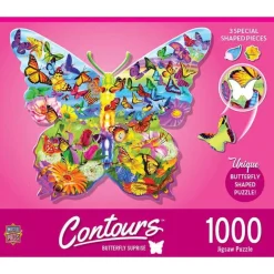 Contours - Butterfly Surprise - 1000 Piece Shaped Puzzle