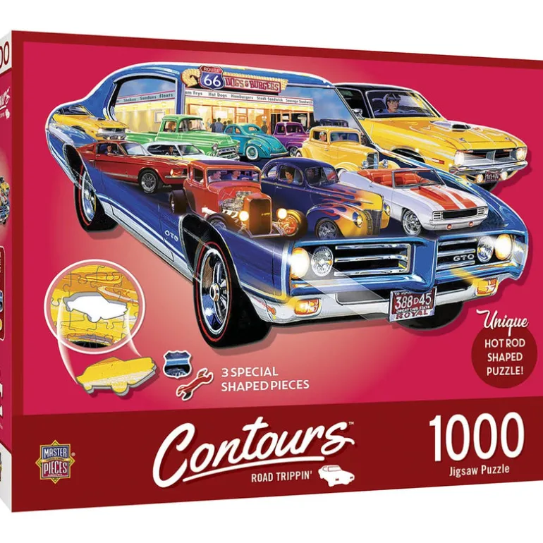 Contours - Road Trippin' - 1000 Piece Shaped Puzzle