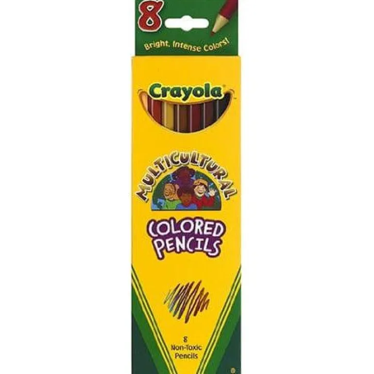 Crayola 8 Count Colored Pencils, Multicultural Colors - Long