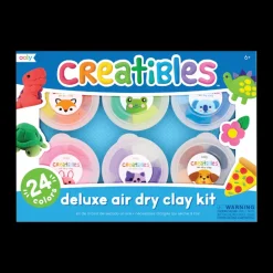 Creatibles Deluxe Air Dry Clay Kit - Set of 24 Colors