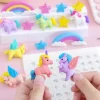 Cute Unicorns Mini Erasers Card