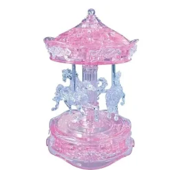 3D Crystal Puzzle Deluxe - Pink Carousel