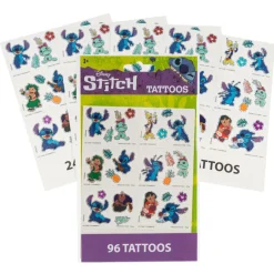 Disney Lilo and Stitch 4 Sheet 96 Piece Tattoo Set