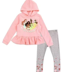 Disney Princesses Girls 4-6X 2PC Fleece Legging Set