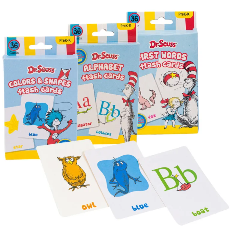 Dr. Seuss Educational Flash Cards - 36 Cards - Ages PreK-K