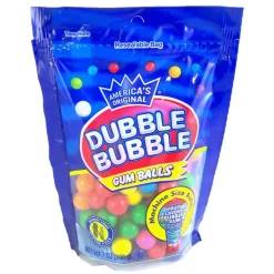 Dubble Bubble Gum Balls Machine Size Refills Assorted Fruit Flavor, 7 oz. peg bag