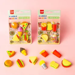 Fast Food Series Mini Erasers Card