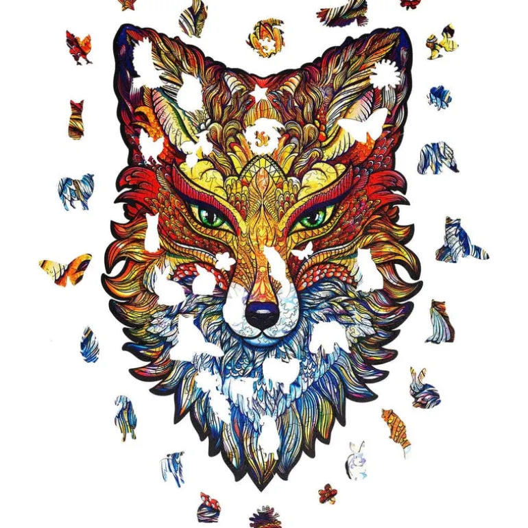 Fiery Fox Wooden Puzzle