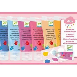 6 Finger Paint Tubes - Sweet