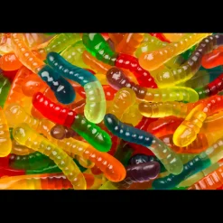 12 Flavor Mini Gummi Worms 27 oz. Share Size Bag