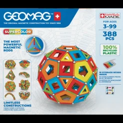 Geomag Masterbox Supercolor Panels Recycled 338 Pieces