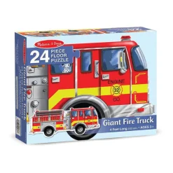 Giant Fire Truck Floor Puzzle - 24 Pieces