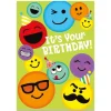 Glitter Smiley Faces Birthday Card