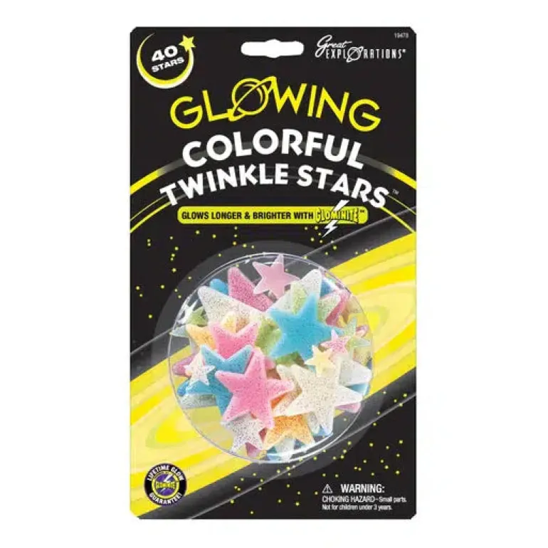 Glow in the Dark Colorful Twinkle Stars